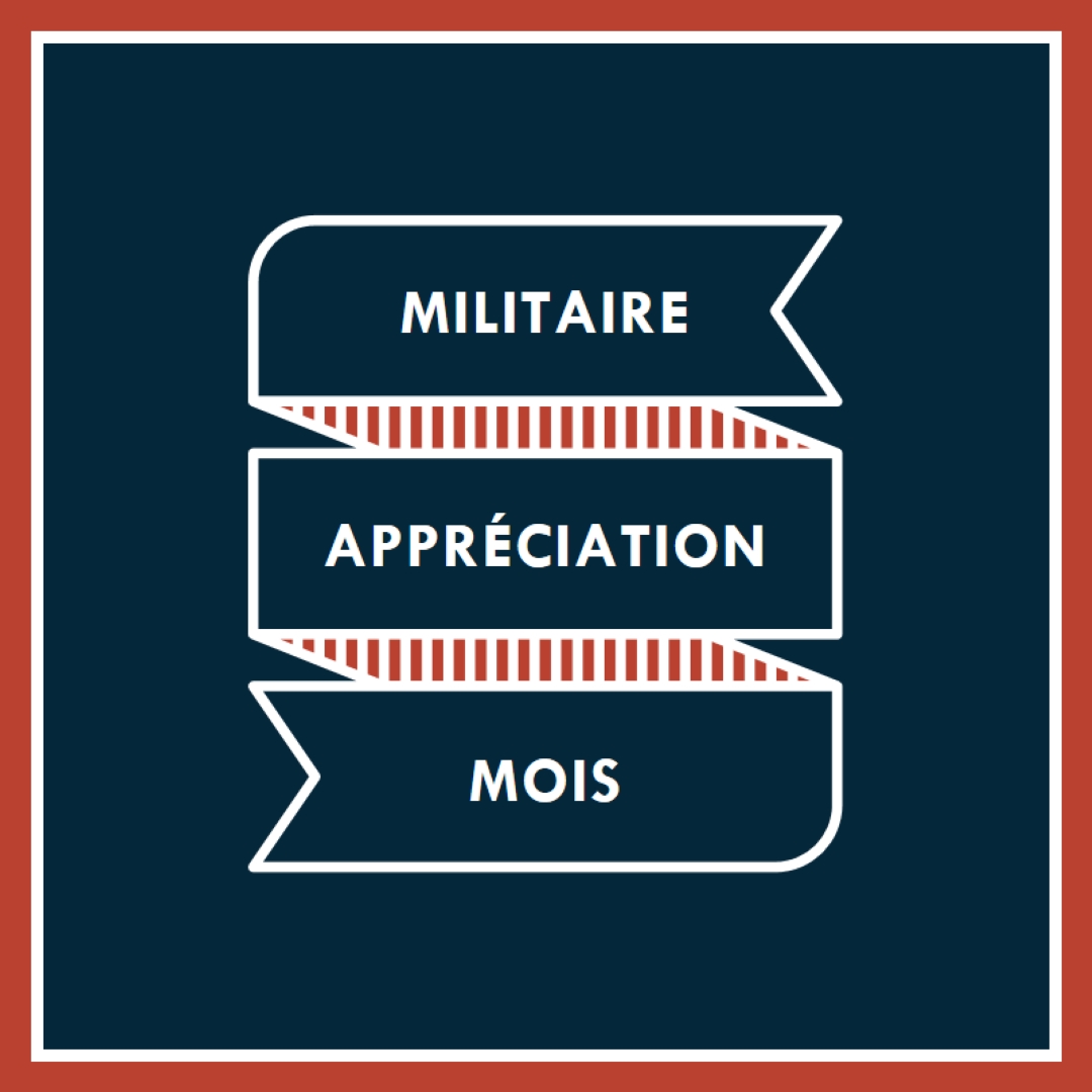 Célébration du Mois de l’appréciation militaire blue modern-simple
