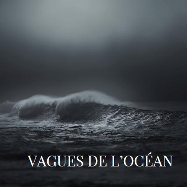 Vagues sombres de l’océan gray modern-simple