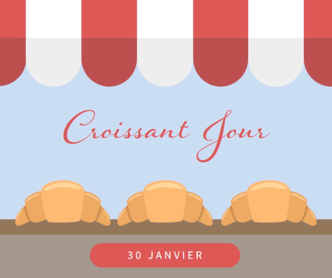 Croissant Jour blue whimsical-color-block