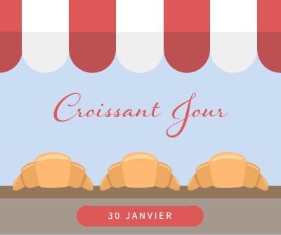 Croissant Jour blue whimsical-color-block