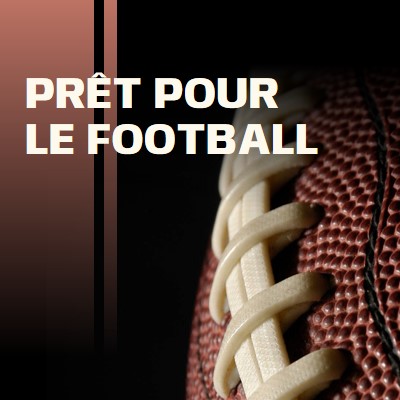 Prêt pour le football brown modern-simple