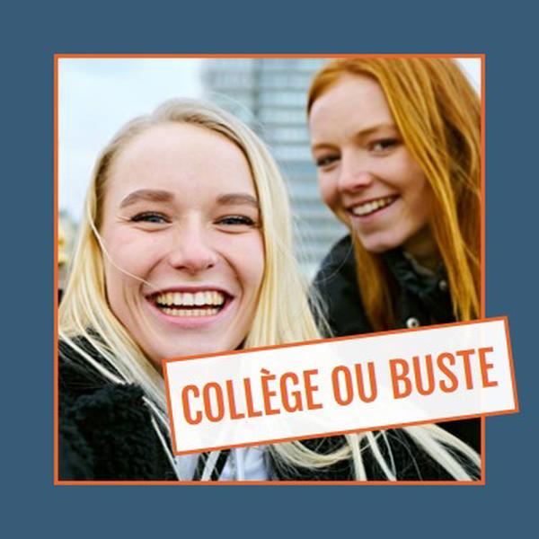 Collège ou buste blue modern-bold