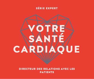 Votre santé cardiaque red modern-bold