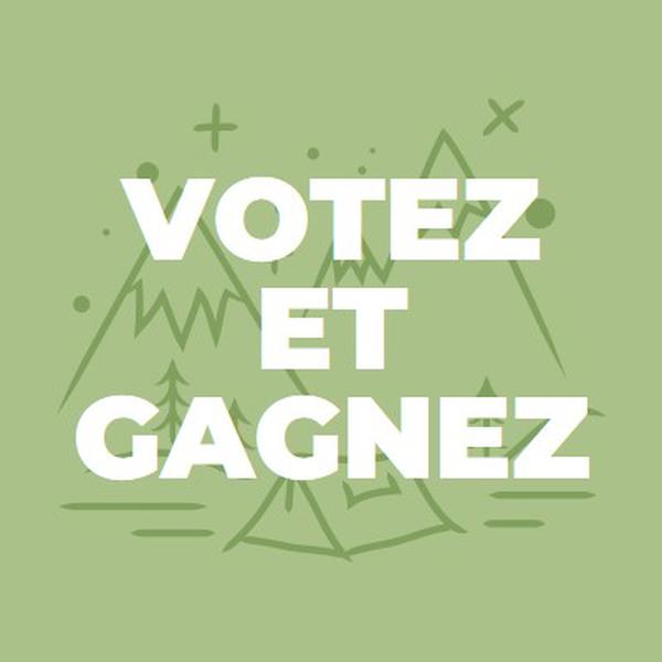 Votez et gagnez green whimsical-line