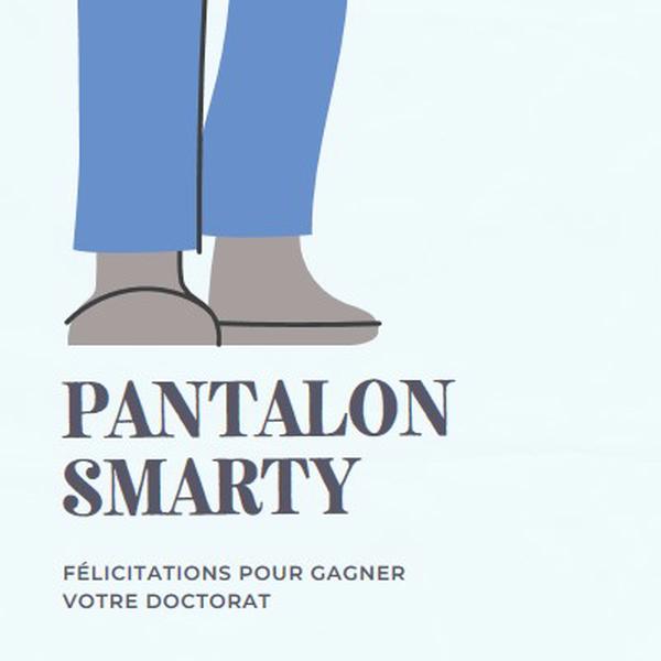 Pantalon smarty blue modern-color-block