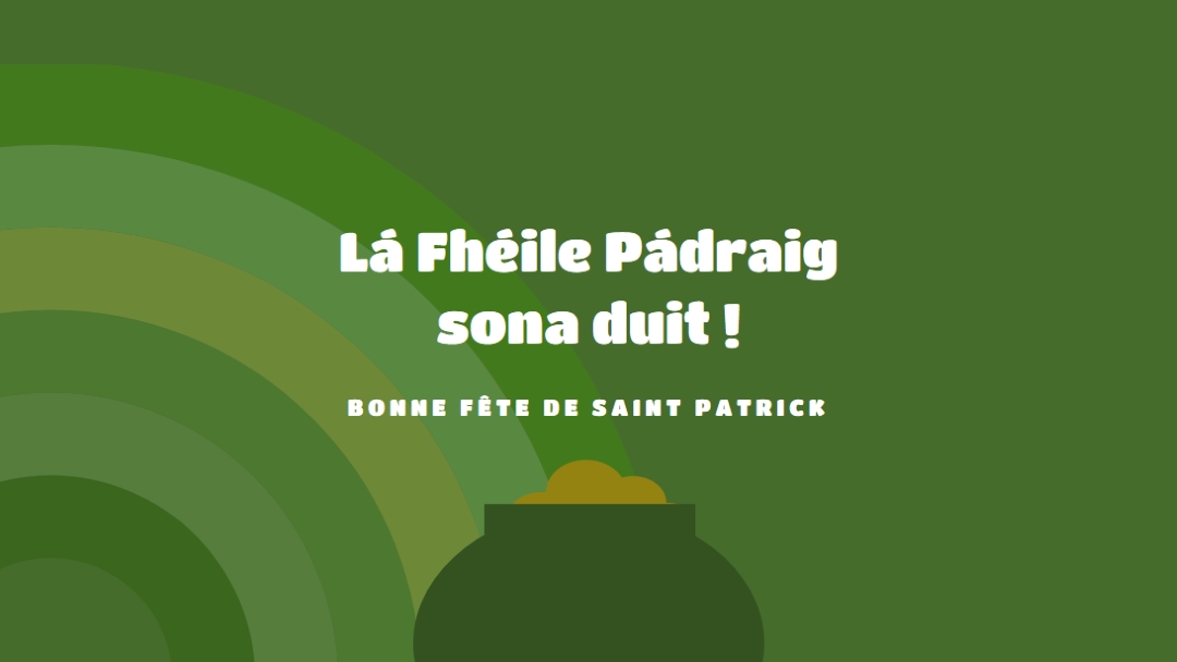 Bonne Fête de la Saint-Patrick green vintage-retro