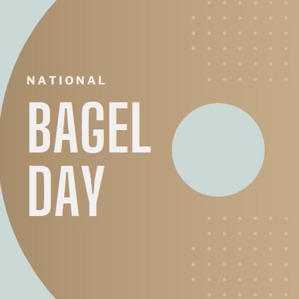 Journée nationale du bagel brown modern-simple