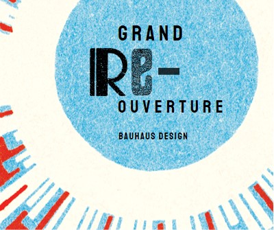 Rouvrir large blue modern-bold