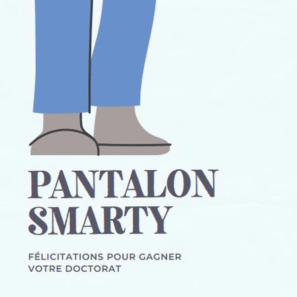 Pantalon smarty blue modern-color-block