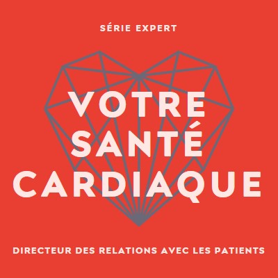 Votre santé cardiaque red modern-bold