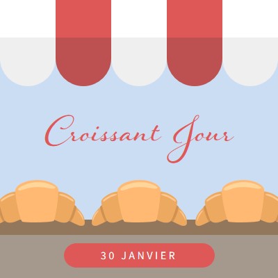 Croissant Jour blue whimsical-color-block