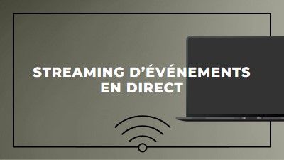 Streaming d’événements en direct gray modern-bold