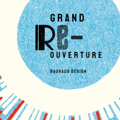 Rouvrir large blue modern-bold