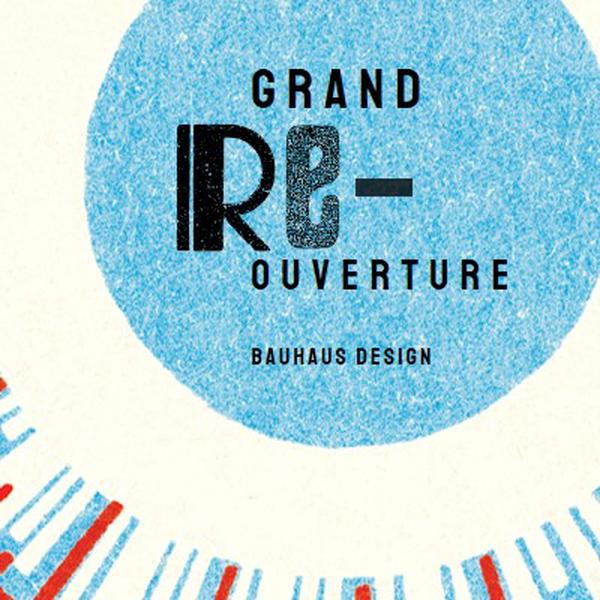 Rouvrir large blue modern-bold