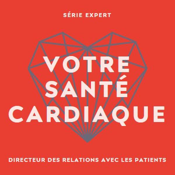 Votre santé cardiaque red modern-bold