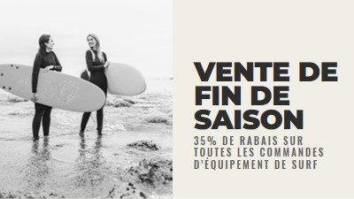 Les joies de la plage gray modern-bold