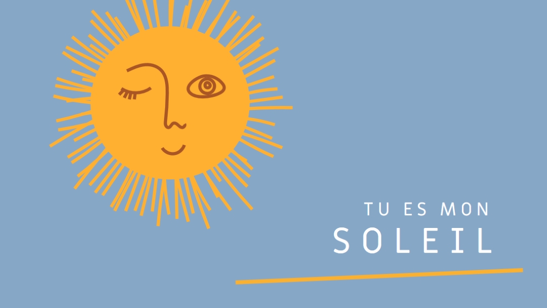 Moment dans le soleil orange modern-simple