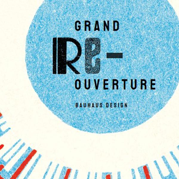 Rouvrir large blue modern-bold