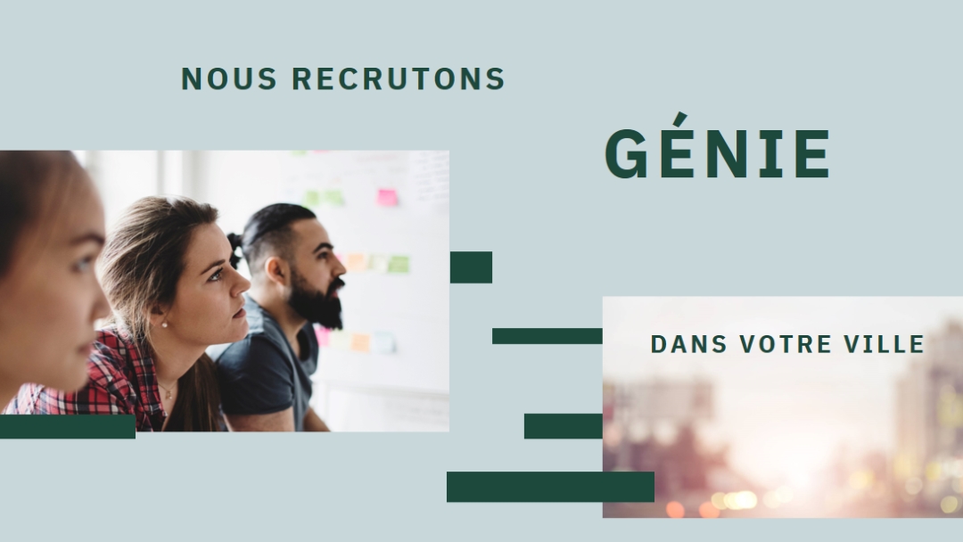 Nous recrutons des ingénieurs blue modern-simple