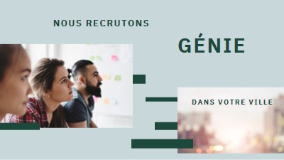 Nous recrutons des ingénieurs blue modern-simple