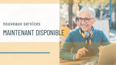 Service avec un sourire yellow modern-simple