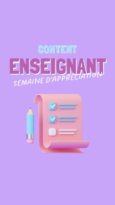 Semaine d’appréciation des enseignants purple whimsical-color-block