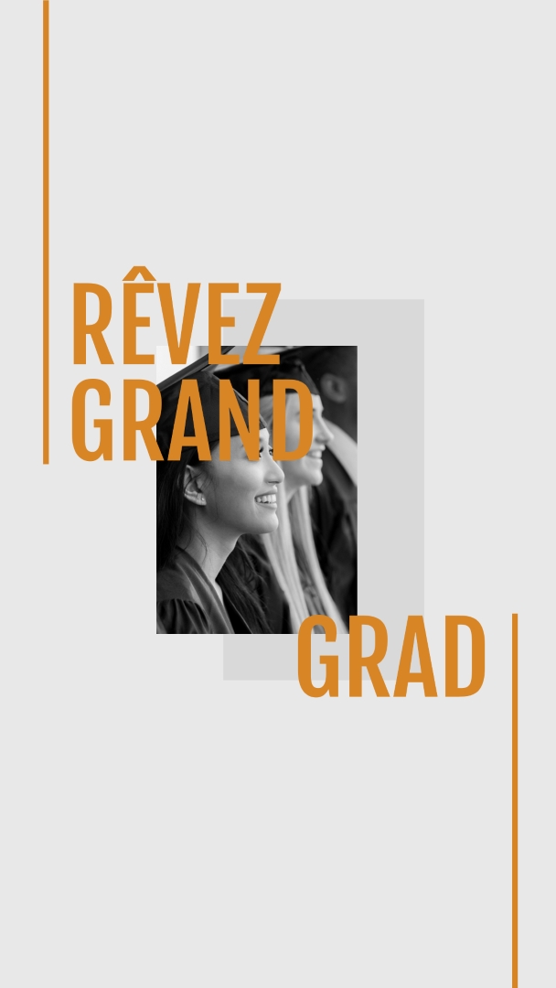 Rêvez grand, diplômé gray modern-bold