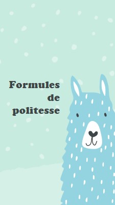 Formules de politesse green whimsical-color-block