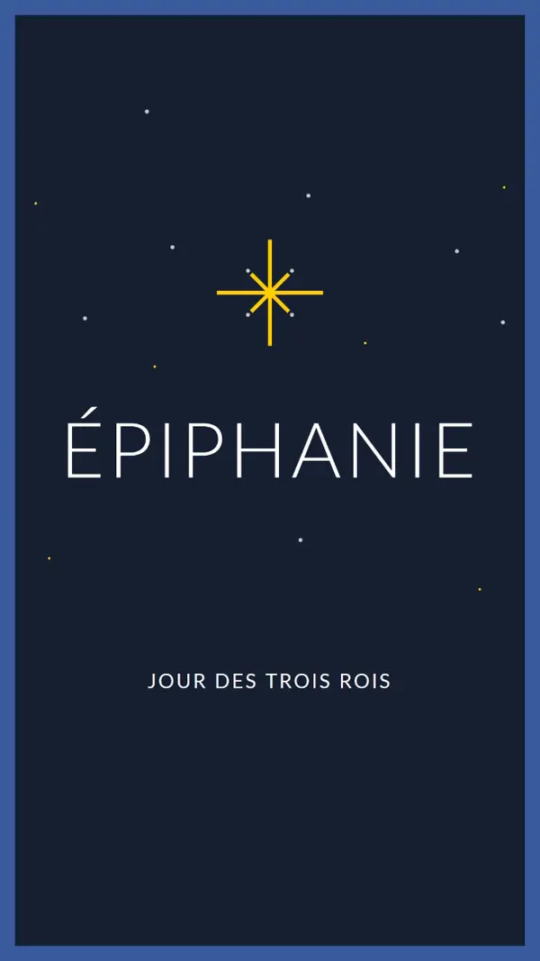 Observation de l’Épiphanie blue modern-simple