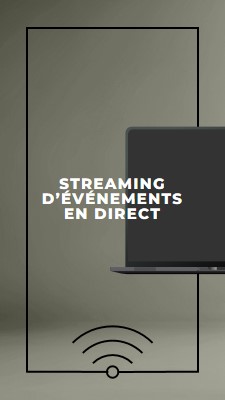 Streaming d’événements en direct gray modern-bold