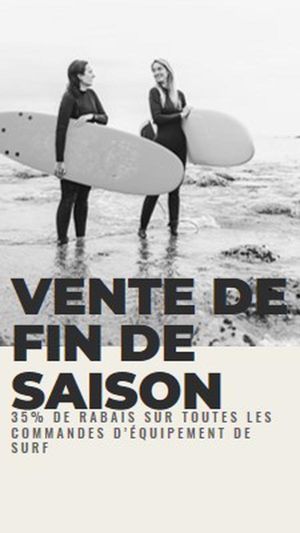 Les joies de la plage gray modern-bold