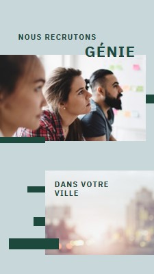 Nous recrutons des ingénieurs blue modern-simple