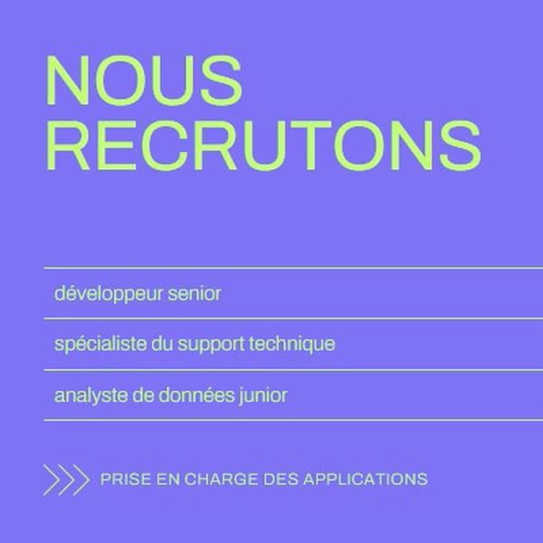 Prise en charge des applications purple bold,bright,neon,minimal,modern,simple