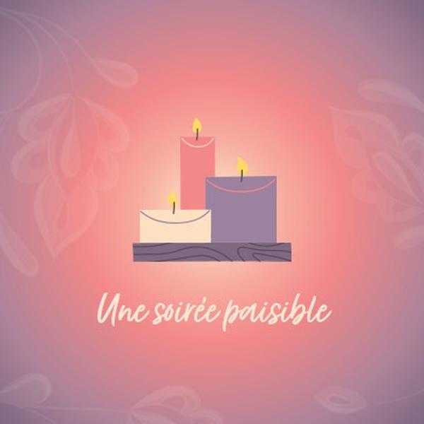 Une soirée paisible purple modern,gradient,illustration,simple,motif,handwriting