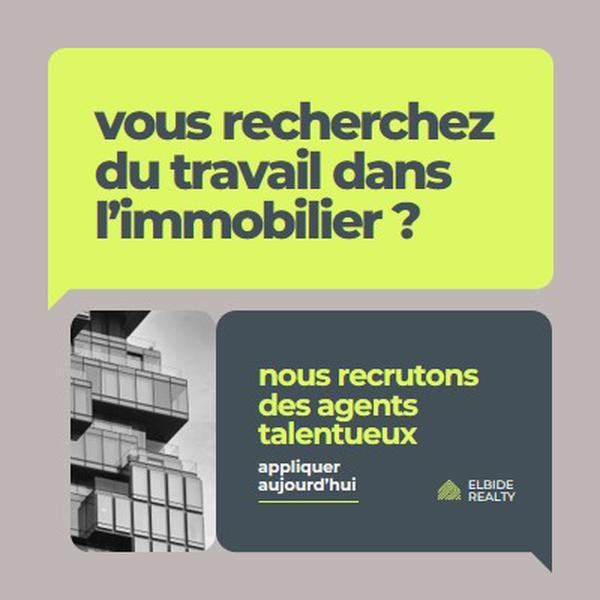 Offre d’emploi - nous embauchons green modern,minimal,blocks,dark,neutral,simple