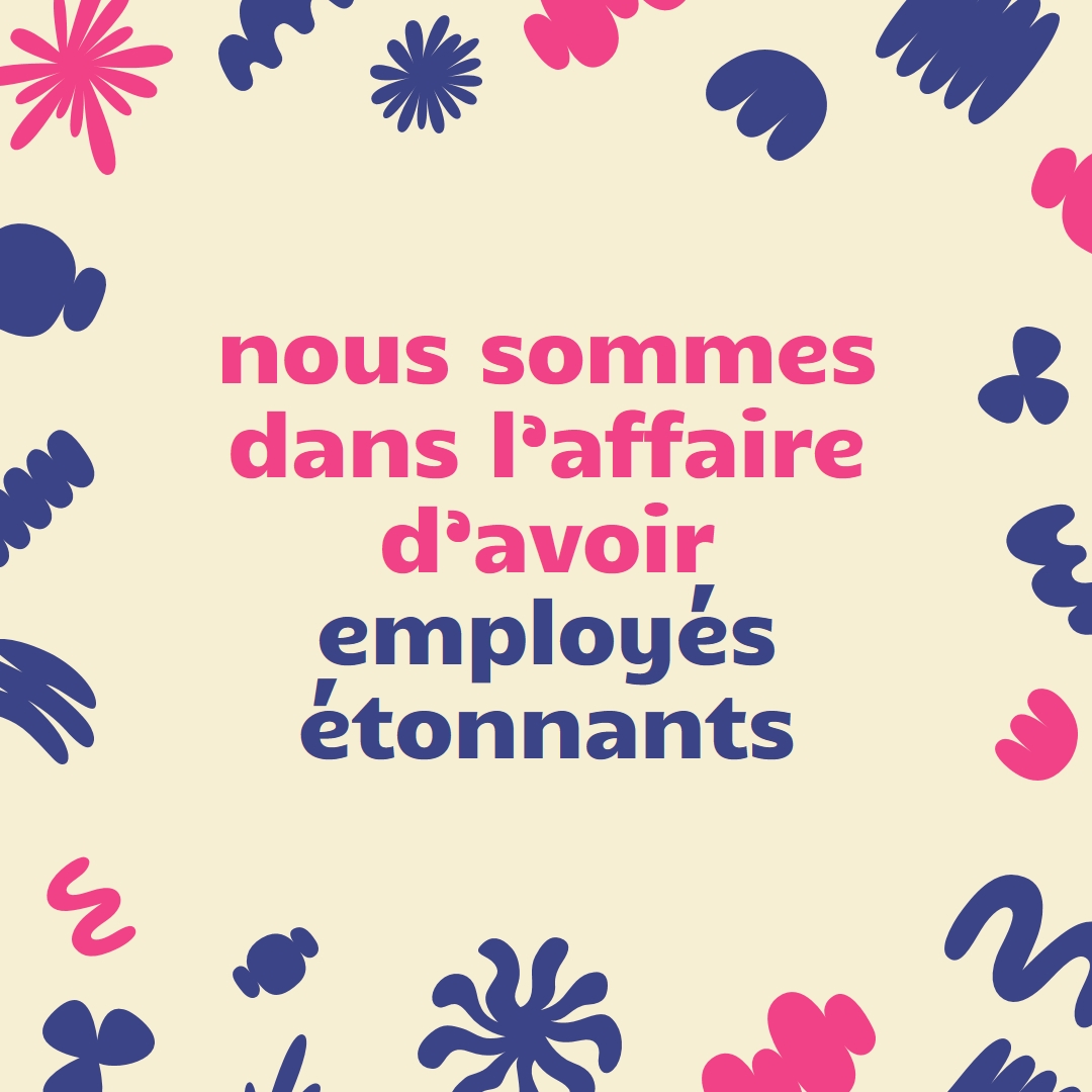 Merci carte à l’équipe des employés blue bright,whimsical,pattern,playful,graphic,frame