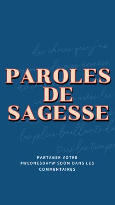 Parole aux sages blue modern-simple