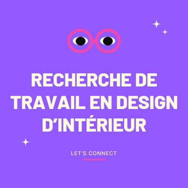 Recherche d’emploi - Connectez-vous purple clean,whimsical,graphic,bright,bold,simple