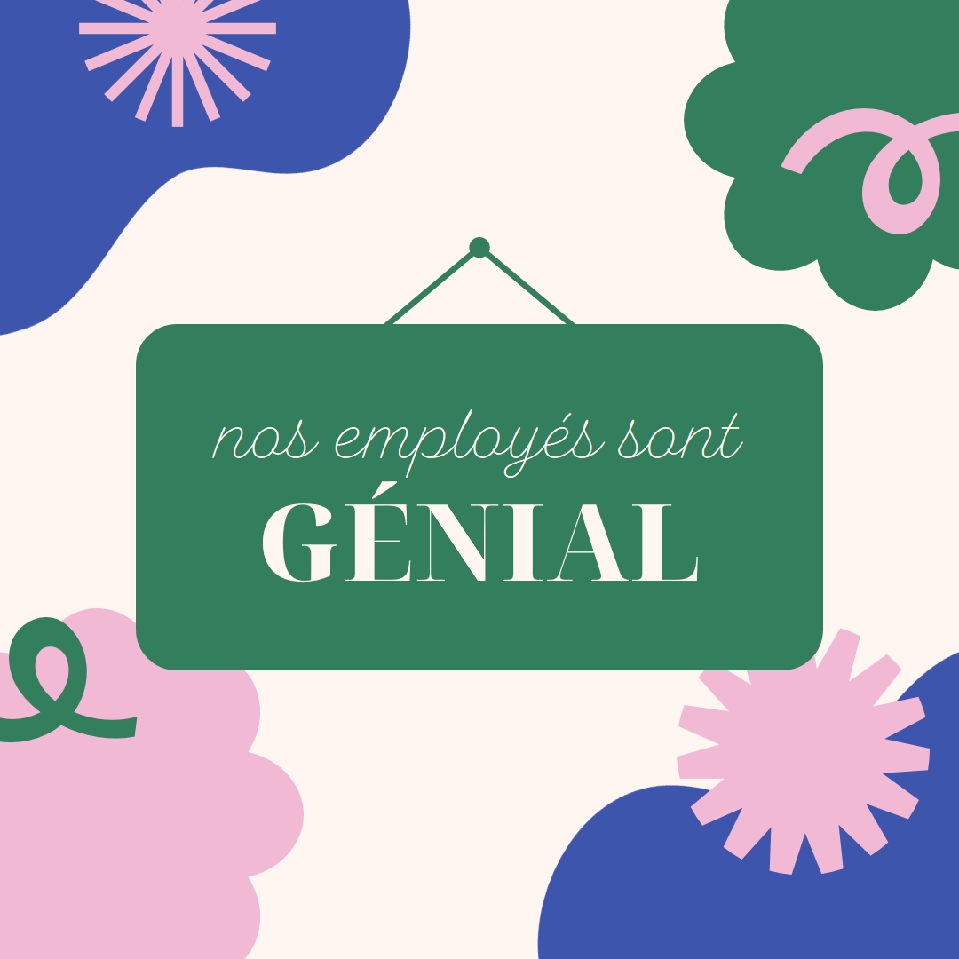 Merci carte pour les employés de l’entreprise green organic,playful,sign,bold,floral,geometric