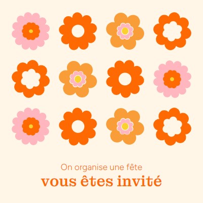 Nous allons organiser une fête orange bold,fun,graphic