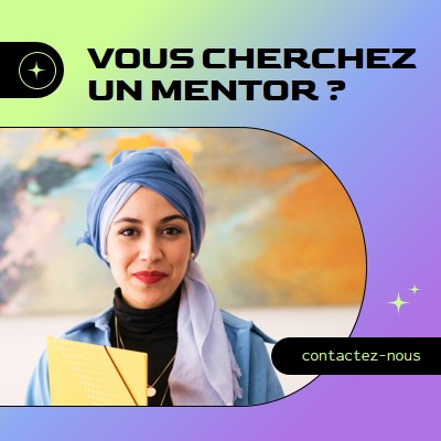 Vous cherchez un mentor ? purple modern,bold,gradient,geometric,photo,sparkle