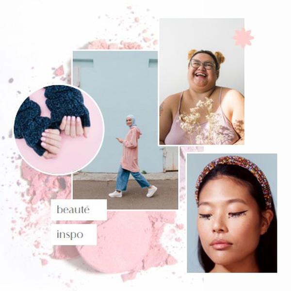 Inspirations beauté pour vous pink modern,overlapping,collage,feminine,natural,graphic