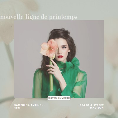 Nuances du printemps green modern-simple