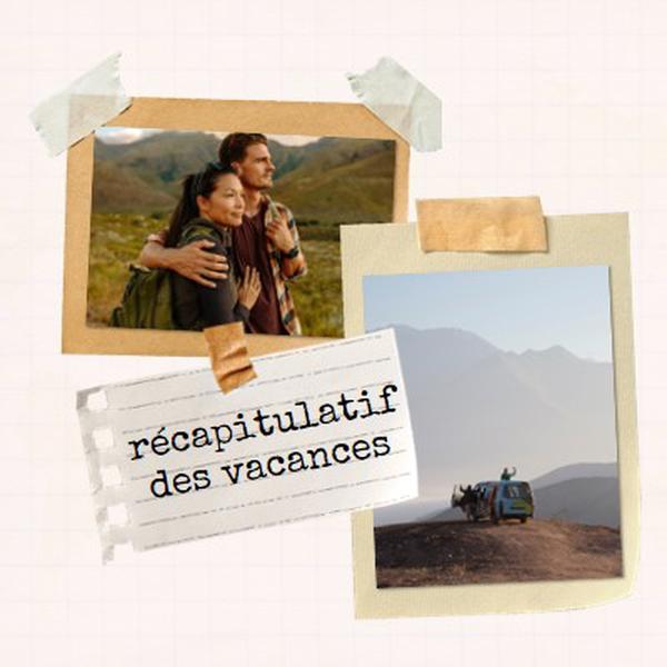 Récapitulatif de nos vacances white photographic,scrapbook,collage,simple,retro,travel