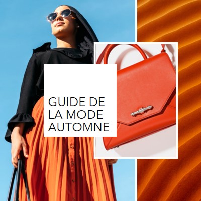 Guide de la mode d’automne orange modern,bold,collage