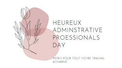 Bonne journée administrative white organic-simple