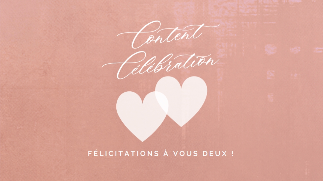 Cœur à cœur pink modern-simple