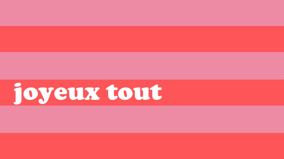 Tout est joyeux pink modern-bold