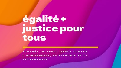 Honorer la Journée internationale contre l’homophobie purple modern-bold