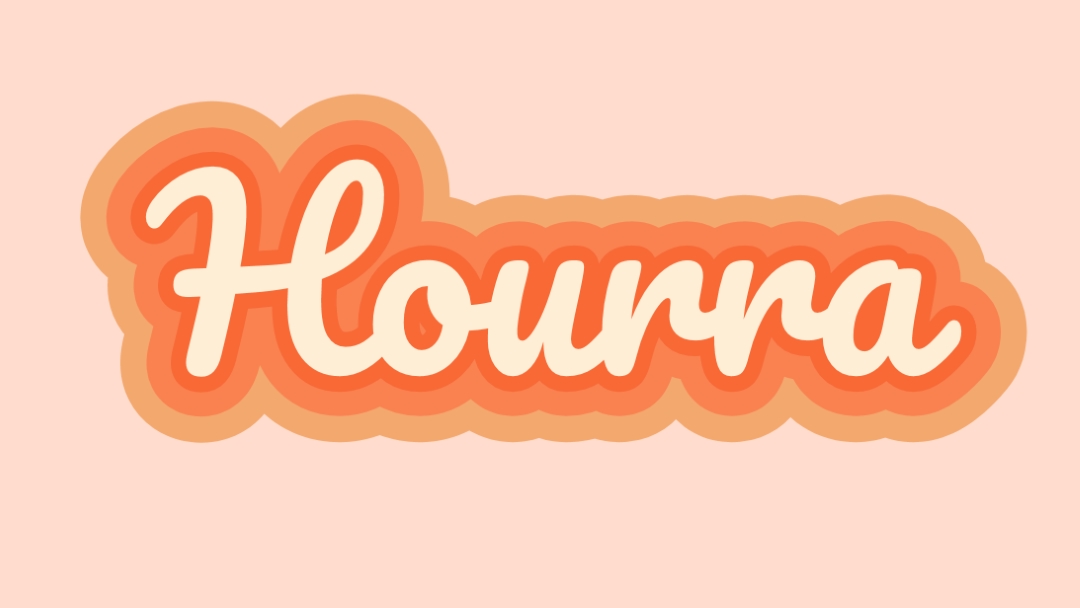 Hooray toute la journée pink vintage-retro